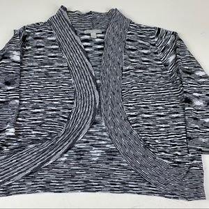 Dana Buchman Shrug  sweater-Black/White -XL
